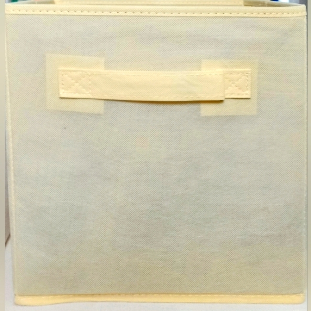 Set of 5 🌼 Light Primrose Yellow Fabric Collapsible Storage Bin - Picture 8 of 10